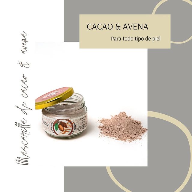 Mascarilla de Cacao Avena y Arcilla